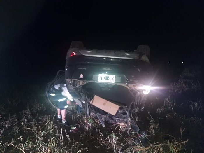 Morterense con lesiones reservadas al accidentarse en ruta 1