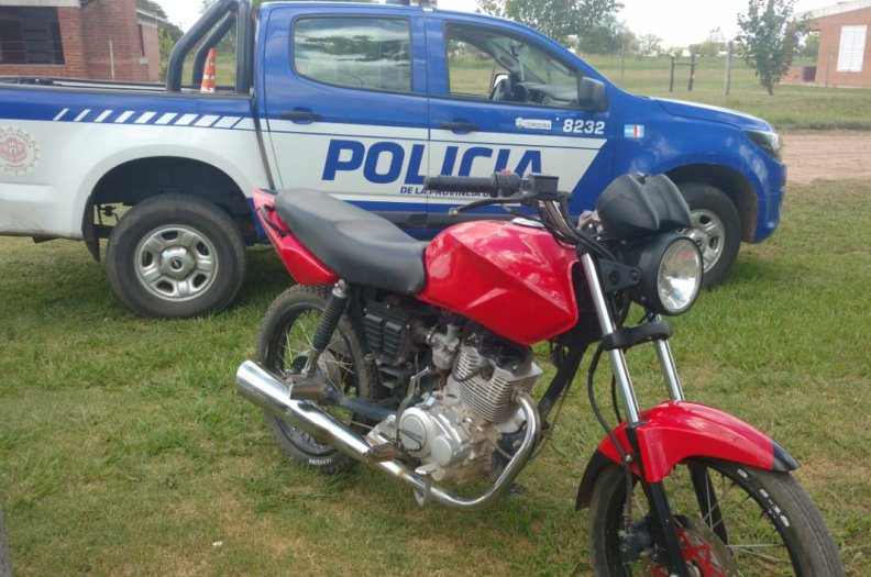 Recuperaron en Porteña una moto robada en Brinkmann