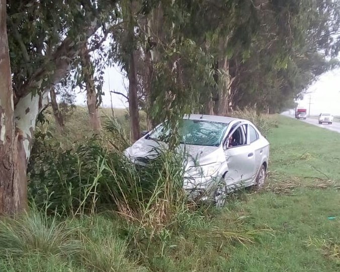 Porteña: Automovilista se accidentó en ruta 1