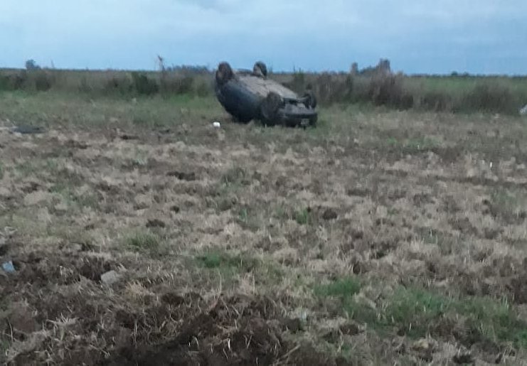 Automovilista volcó en cercanías de Suardi