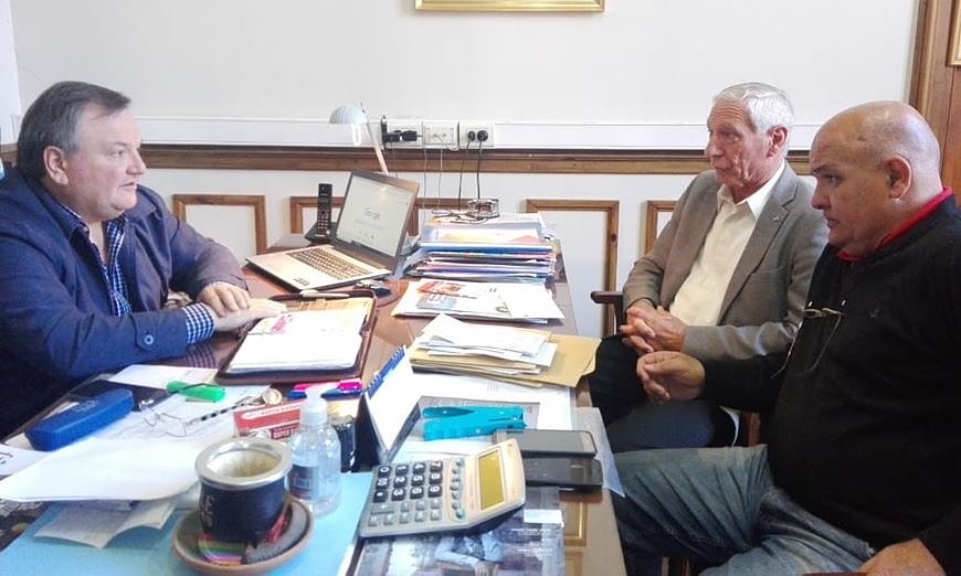 El Senador Michlig recibió a Boscarol y Barceló