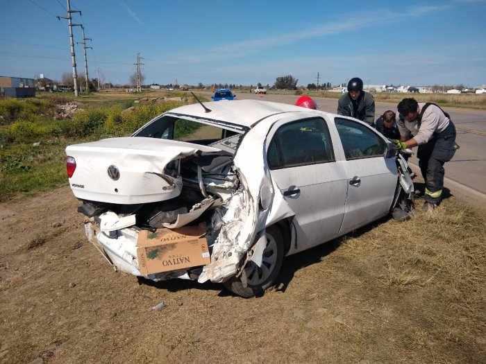 Mujer lesionada en el acceso Norte de Freyre
