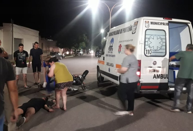 Motociclistas heridos en accidentes ocurridos en Porteña y Brinkmann