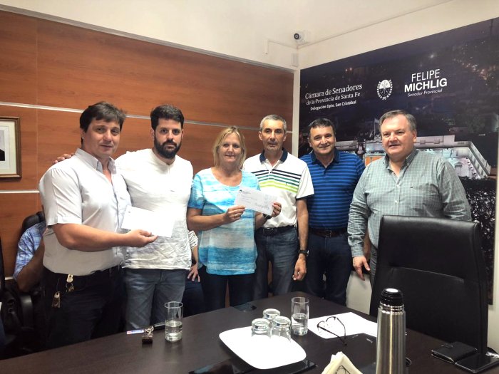 Michlig entregó aportes a instituciones de San Cristóbal y Moisés Ville