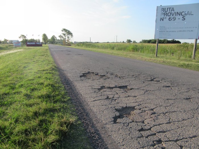 Moisés Ville reclama por el estado de la ruta 69s