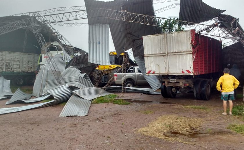 La tormenta dejó importantes daños en Brinkmann, Seeber y zonas rurales