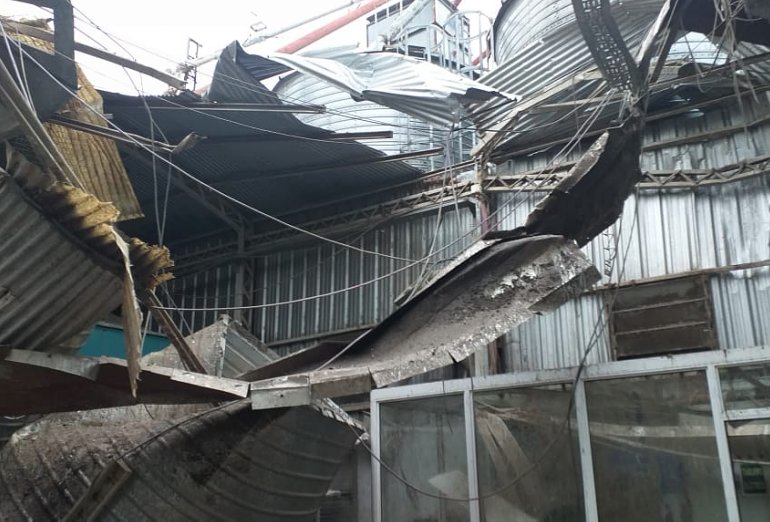 Explosión en una planta acopiadora de Eusebia
