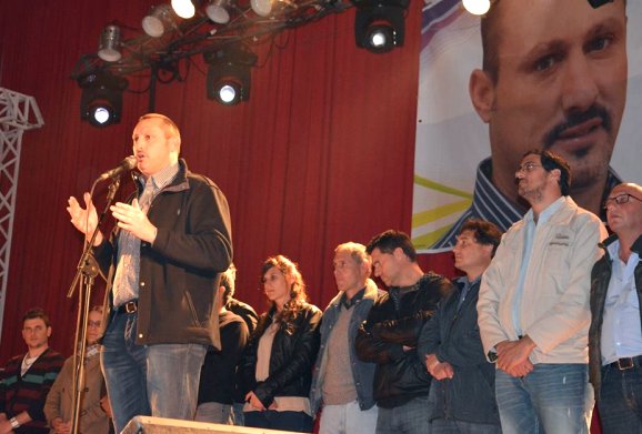 Morteros: Pablo Mina cerró su campaña con un masivo acto en la Rural