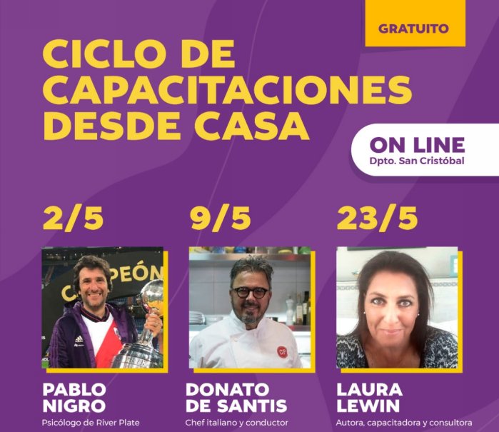 Organizan un ciclo de capacitaciones virtuales