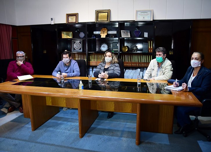 Morteros: El Gabinete municipal recibió a trabajadores de la construcción