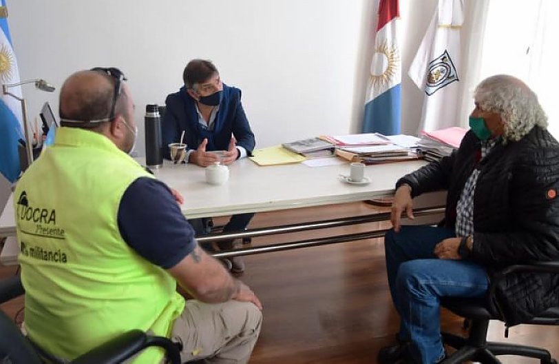 Morteros: Bría recibió a la UOCRA y al Centro Comercial