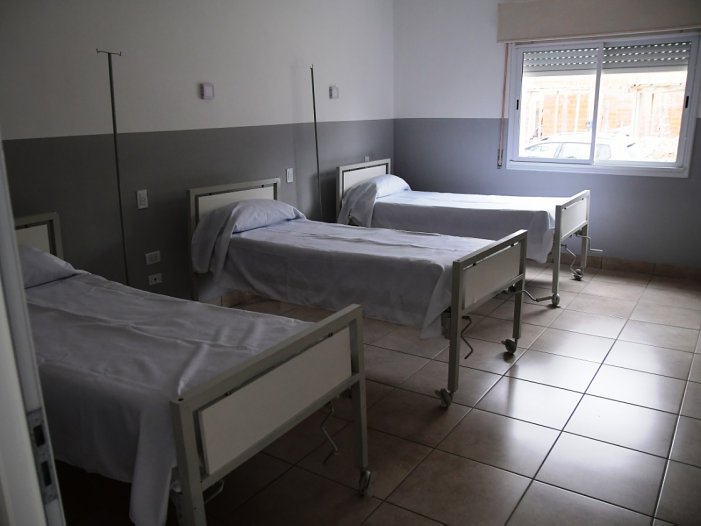 Madre e hija alojadas en el Hospital de Campaña de Morteros