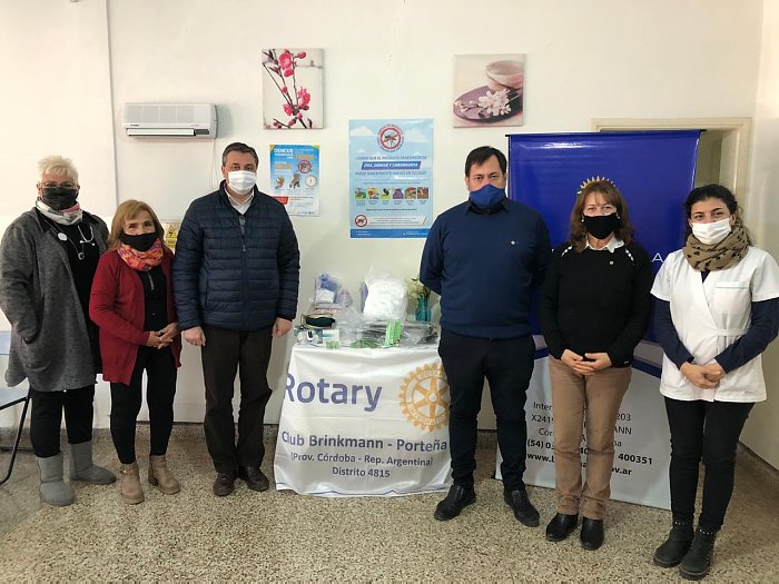 Rotary Club Brinkmann-Porteña acercaron elementos al Centro de Salud Municipal