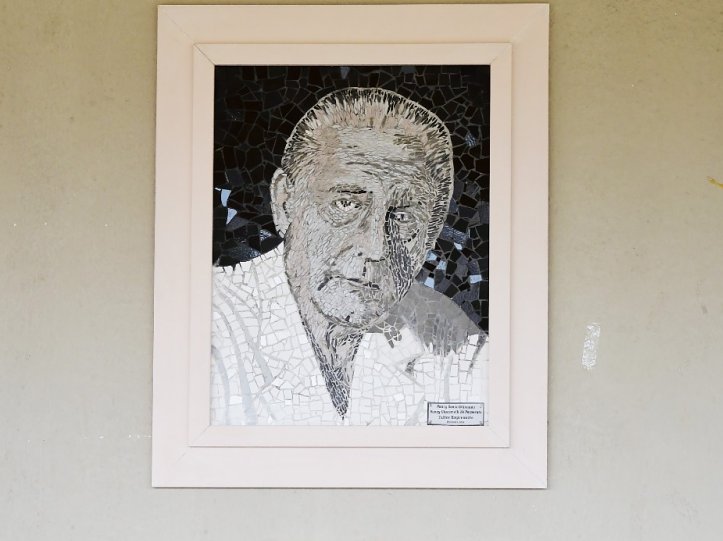 Morteros: Inauguraron obra de mosaiquismo en homenaje al Dr. Favaloro