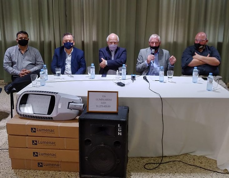 Suardi: Michlig y Lifschitz entregaron respirador, casco Helmet y luces Led