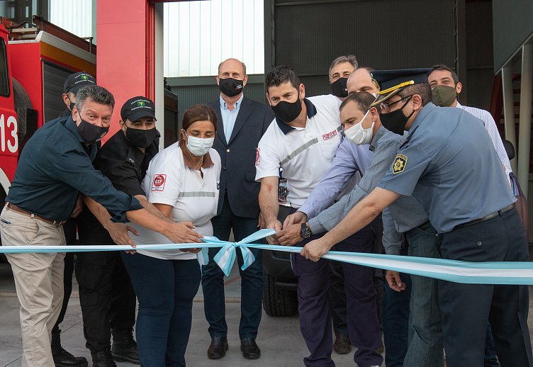 Rafaela: Perotti inauguró el nuevo destacamento de los Bomberos Zapadores