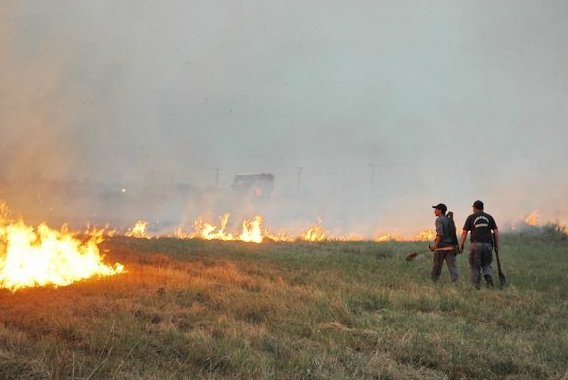 Suardi: Un incendio de magnitud quemó unas 800 has. de campos 