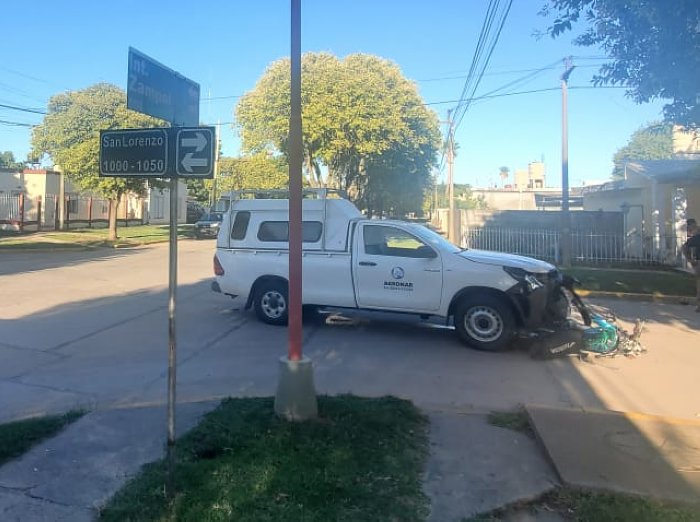Motociclista lesionado en un accidente en Brinkmann
