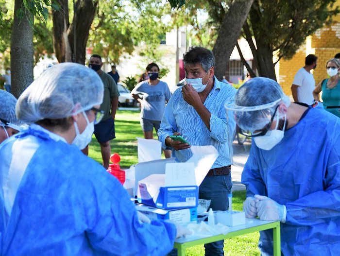 Morteros continúa testeando en los barrios. El viernes hubo dos fallecimientos
