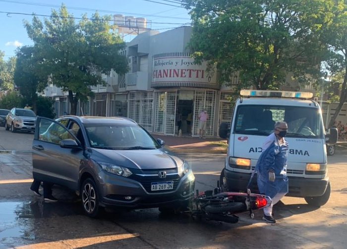 Choque en Brinkmann con daños materiales