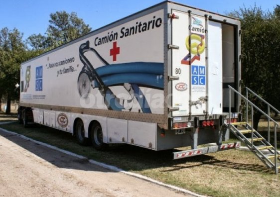 Arrufó: Llega el camión sanitario del Sindicato de Camioneros