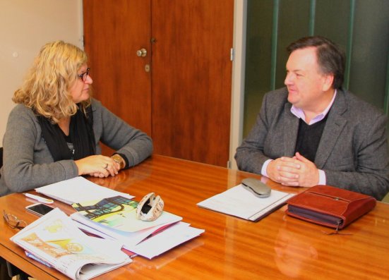 Michlig se reunió con Balagué por obras en escuelas del departamento