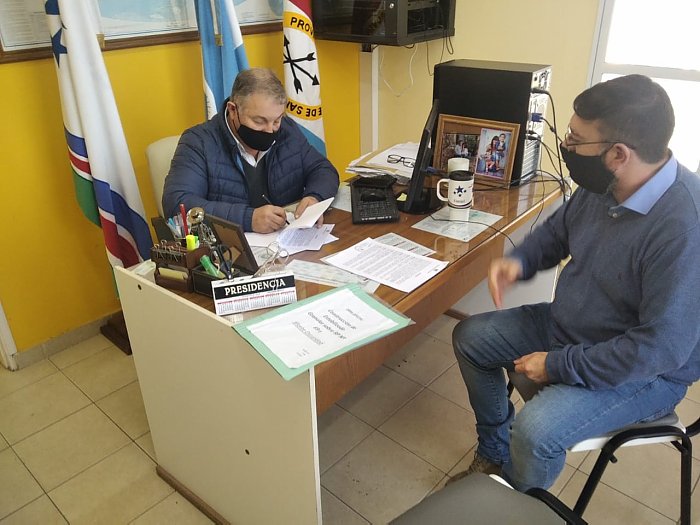 Monte Oscuridad: Firmaron convenio para realizar más ripio