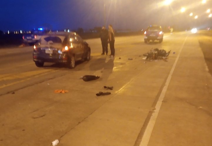 Motociclista lesionado en el acceso sur de Morteros
