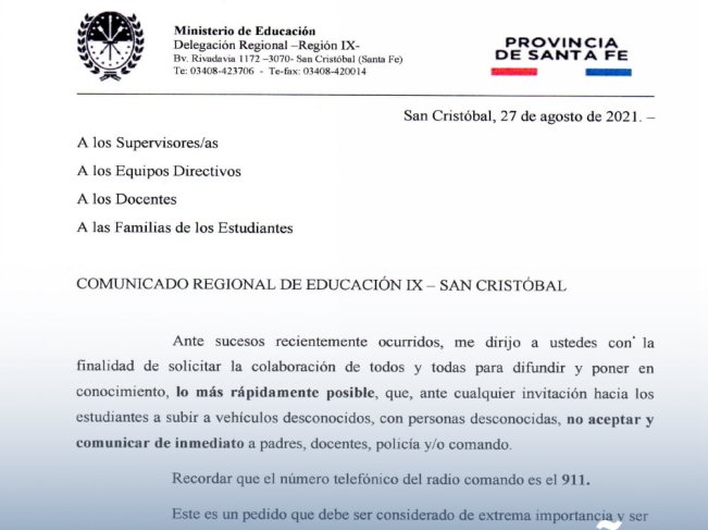 Advierten sobre extraños que merodean colegios
