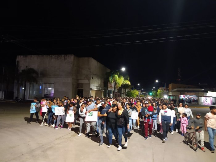 Marcha del silencio en San Cristóbal por la muerte de Rosana