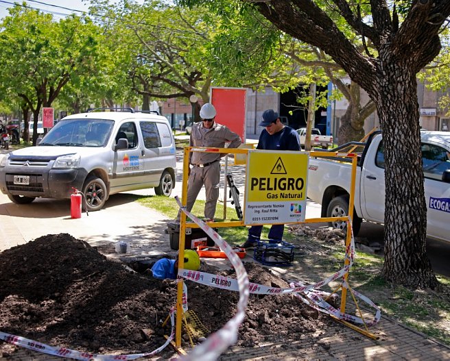 Morteros: Habilitaron otros 10 mil mts. de red domiciliaria de gas