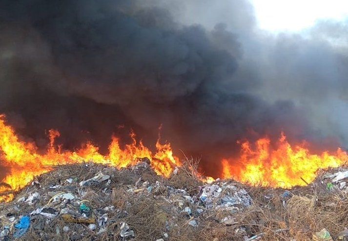 Importante incendio en el basural de Morteros
