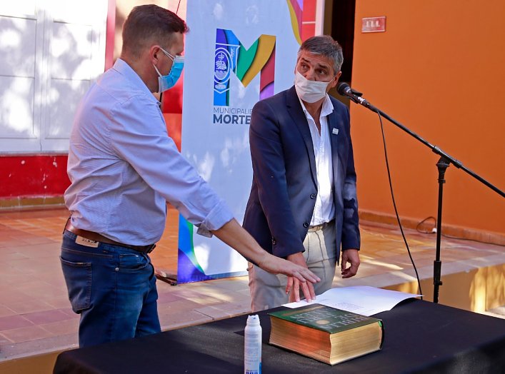 Morteros: Bría tomó juramento a los nuevos secretarios de su gabinete