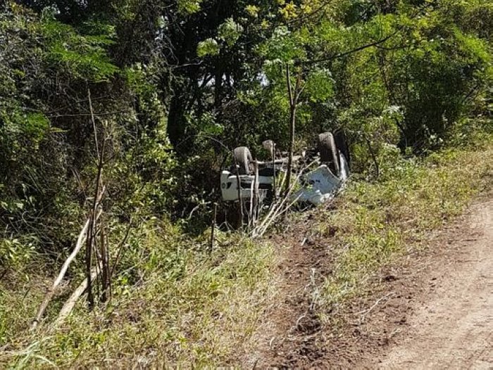 Volcó una camioneta en cercanías de Hersilia