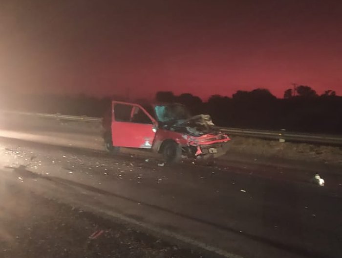 Palacios: Dos lesionados al chocar un toro en ruta 34
