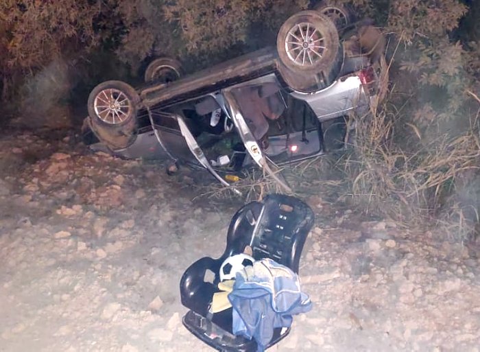 Volcó un auto en cercanías de Morteros