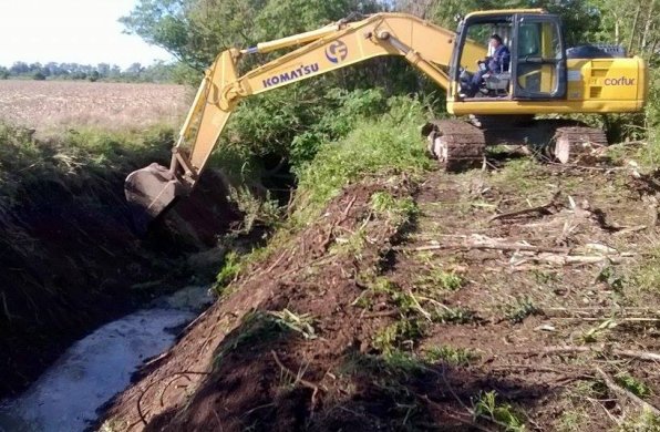 El municipio de Morteros sigue trabajando en la limpieza de canales
