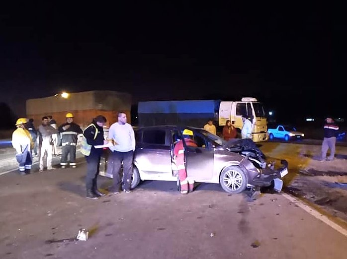 Accidente en el cruce de rutas en Arrufó