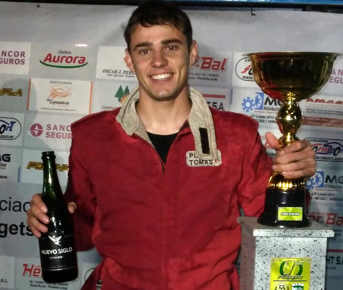 Platini obtuvo el primer triunfo en el Midgets del Litoral