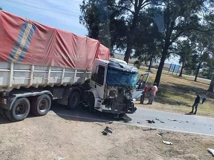 Choque de camiones y robo de vacunos en Balnearia
