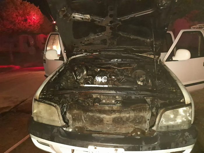Se incendió una camioneta en Morteros