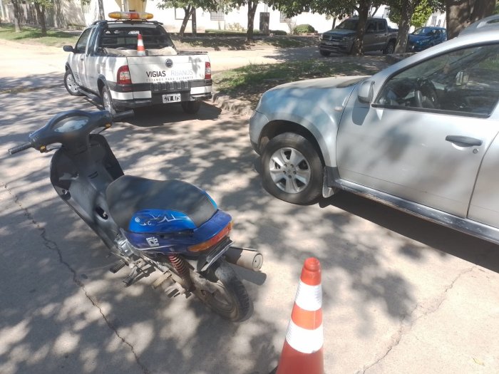 Motociclista lesionado en un accidente en Morteros