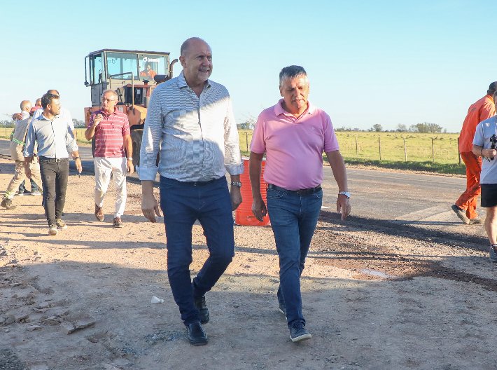 Perotti supervisó las obras del proyecto “Ruta provincial 70-Ruta Segura”