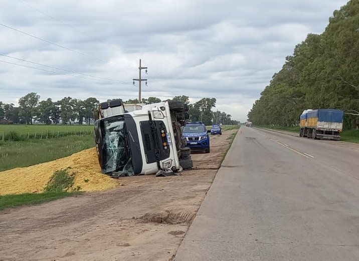 Accidente en el acceso norte de Morteros