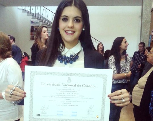 Joven suardense tuvo el mejor promedio de Farmacia en la UNC