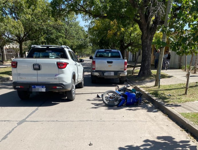 Motociclista lesionado en un accidente en Morteros