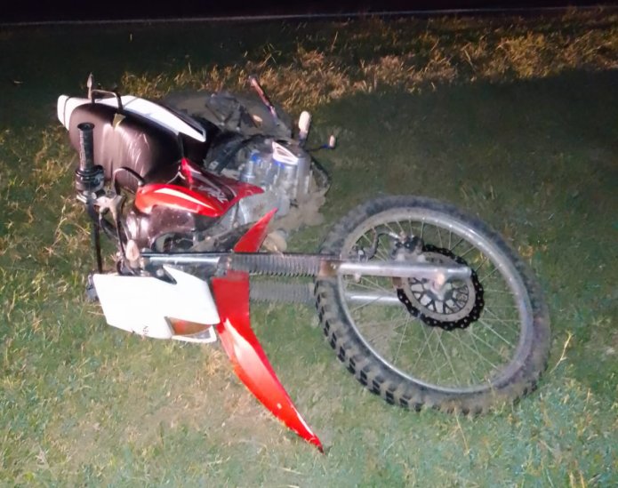 Motociclista se accidentó en jurisdicción de San Guillermo