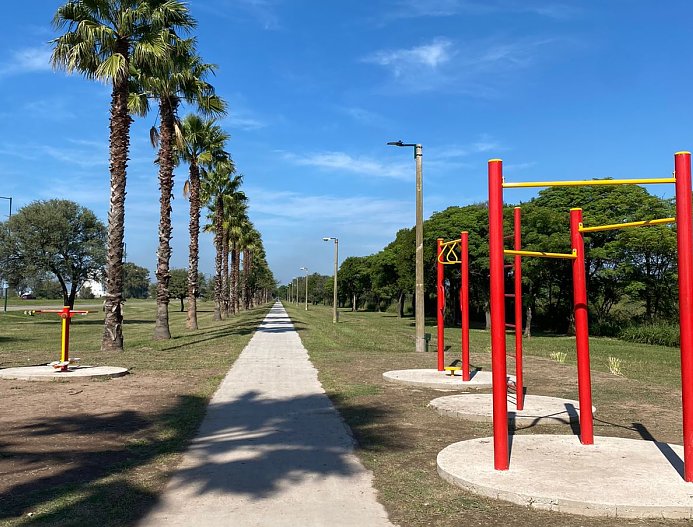 Morteros: Inauguraron la ciclovía sur y una estación saludable