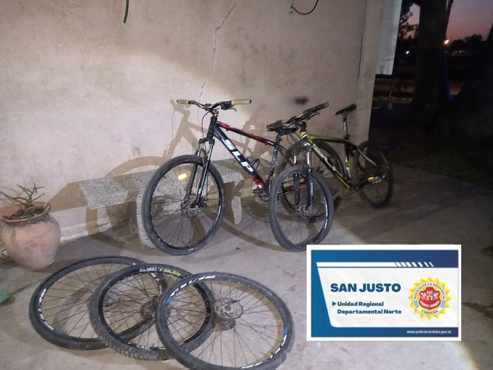 Encontraron bicicletas robadas en una vivienda de Morteros