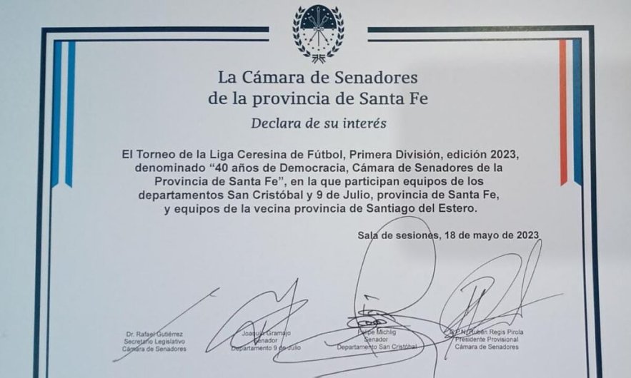 Declaran de interés el torneo de la Liga Ceresina